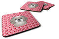 Gray Silver Shih Tzu Foam Coasters Set of 4 Cup Coasters for Indoor Outdoor, Tabletop Protection, Anti Slip, Mouse pad Material