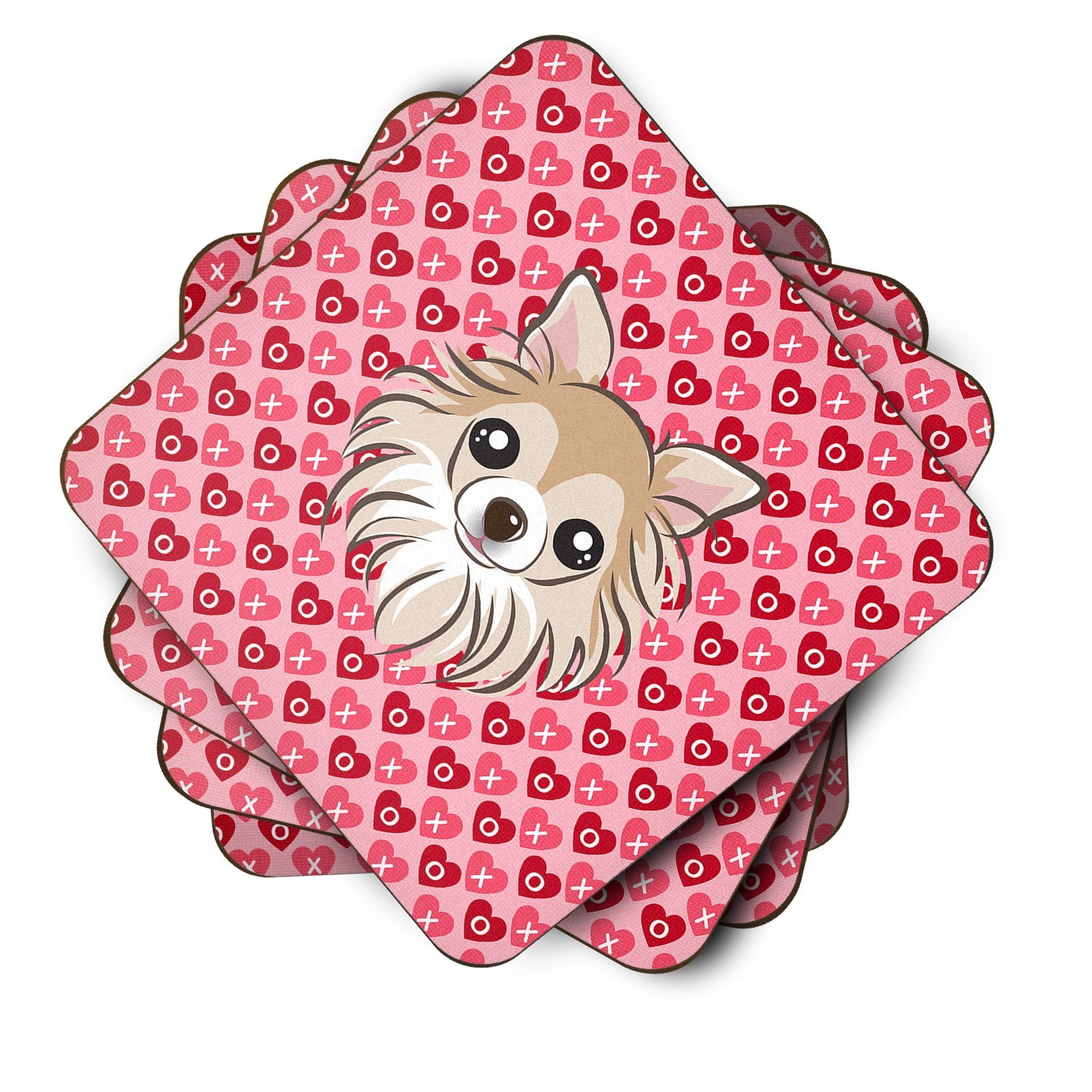 Chihuahua Foam Coasters Set of 4 Cup Coasters for Indoor Outdoor, Tabletop Protection, Anti Slip, Mouse pad Material