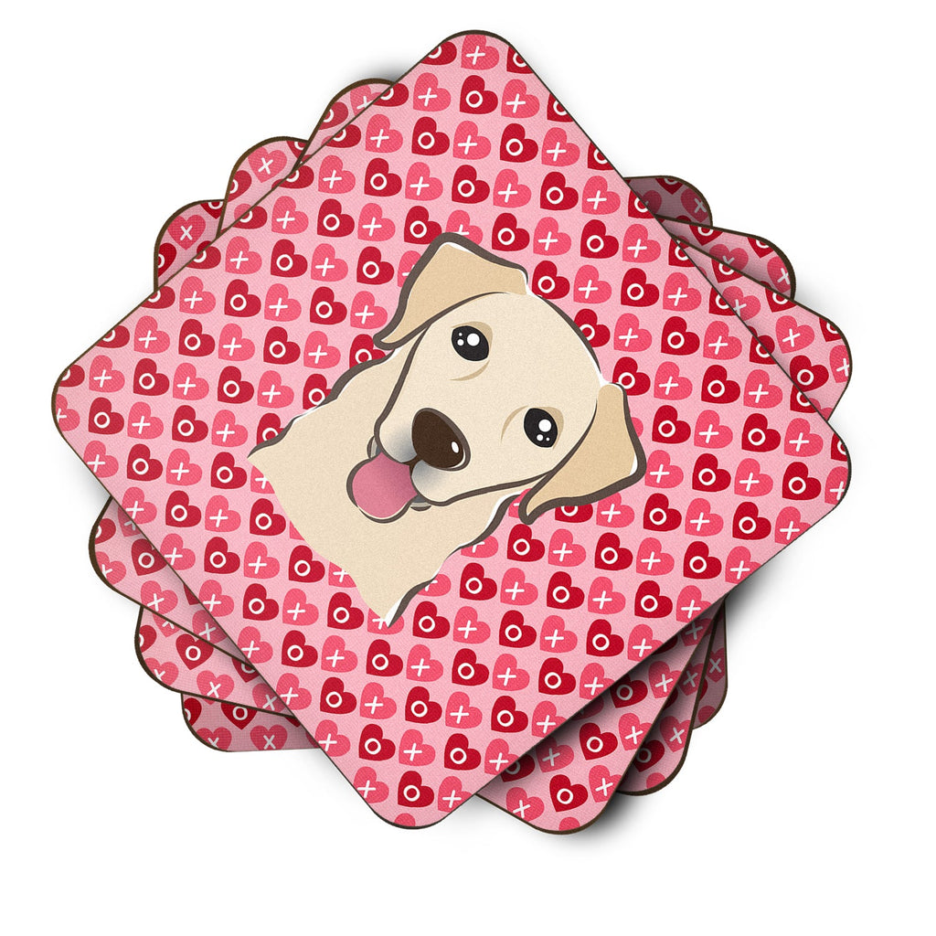 Golden Retriever Foam Coasters Set of 4 Cup Coasters for Indoor Outdoor, Tabletop Protection, Anti Slip, Mouse pad Material
