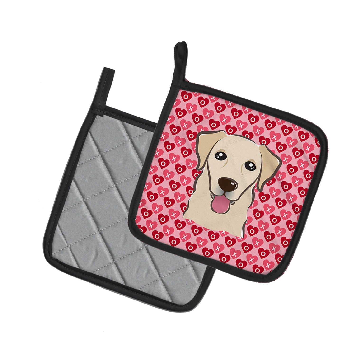 Golden Retriever Pot Holder Set of 2 Heat Resistant Quilted Hot Pads 7.5 x 7.5 Inch, Insulated Kitchen Trivets for Cooking & Baking