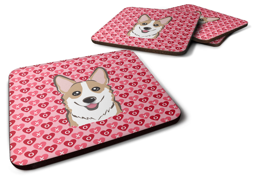Sable Corgi Foam Coasters Set of 4 Cup Coasters for Indoor Outdoor, Tabletop Protection, Anti Slip, Mouse pad Material