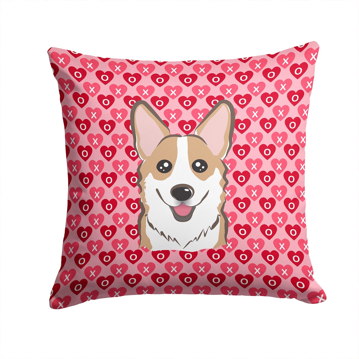 Sable Corgi Decorative Throw Pillow 14x14 Indoor Outdoor Accent Cushion, Fabric Cover with Insert for Sofa, Bed, Porch & Living Room