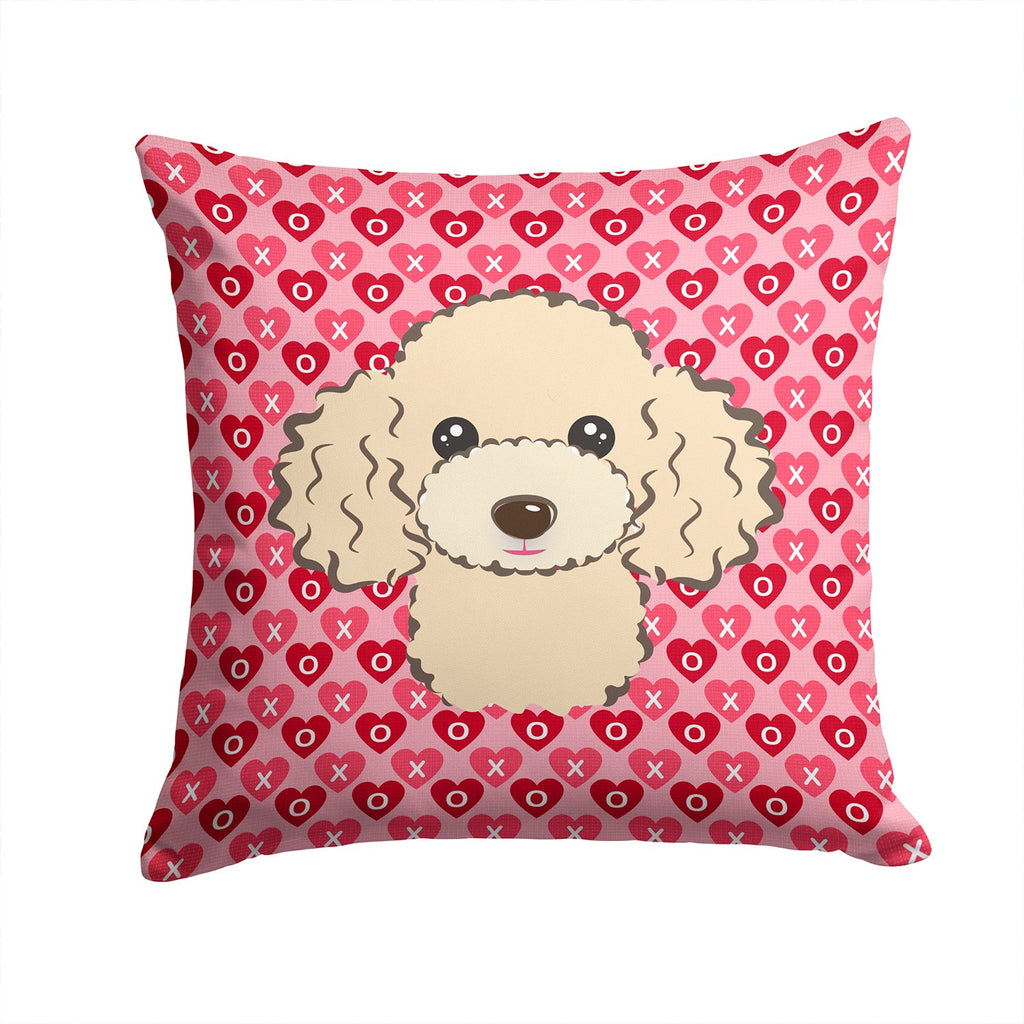 Buff Poodle Decorative Throw Pillow 14x14 Indoor Outdoor Accent Cushion, Fabric Cover with Insert for Sofa, Bed, Porch & Living Room