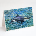 Killer Whale Orca Greeting Cards Pack of 8 Blank Cards with Envelopes Whimsical A7 Size 5x7