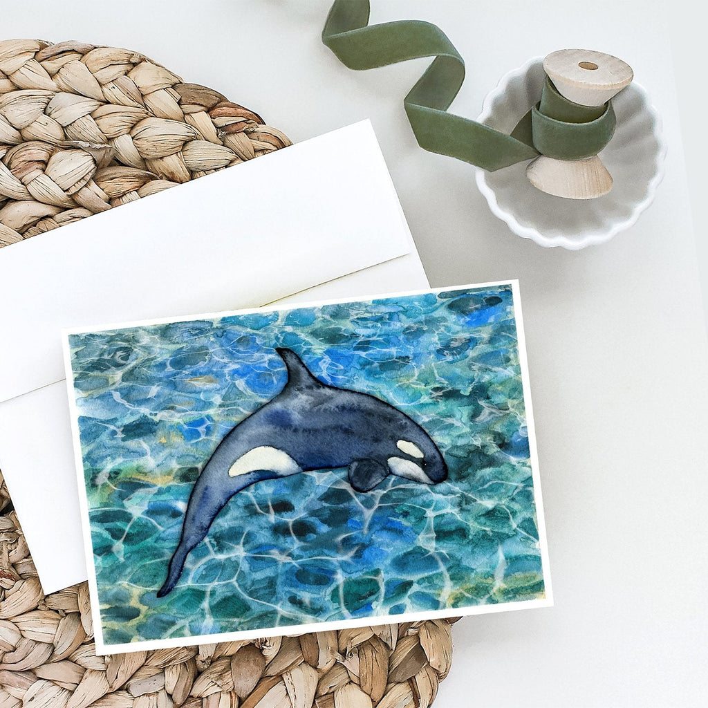 Killer Whale Orca #2 Greeting Cards Pack of 8 Blank Cards with Envelopes Whimsical A7 Size 5x7