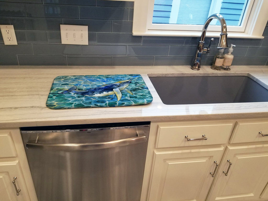 Humpback Whale Dish Drying Mat Absorbent Dish Drying Mat Pad for Kitchen Counter Dish Drainer Mat for Countertop, 14 x 21", Multicolor