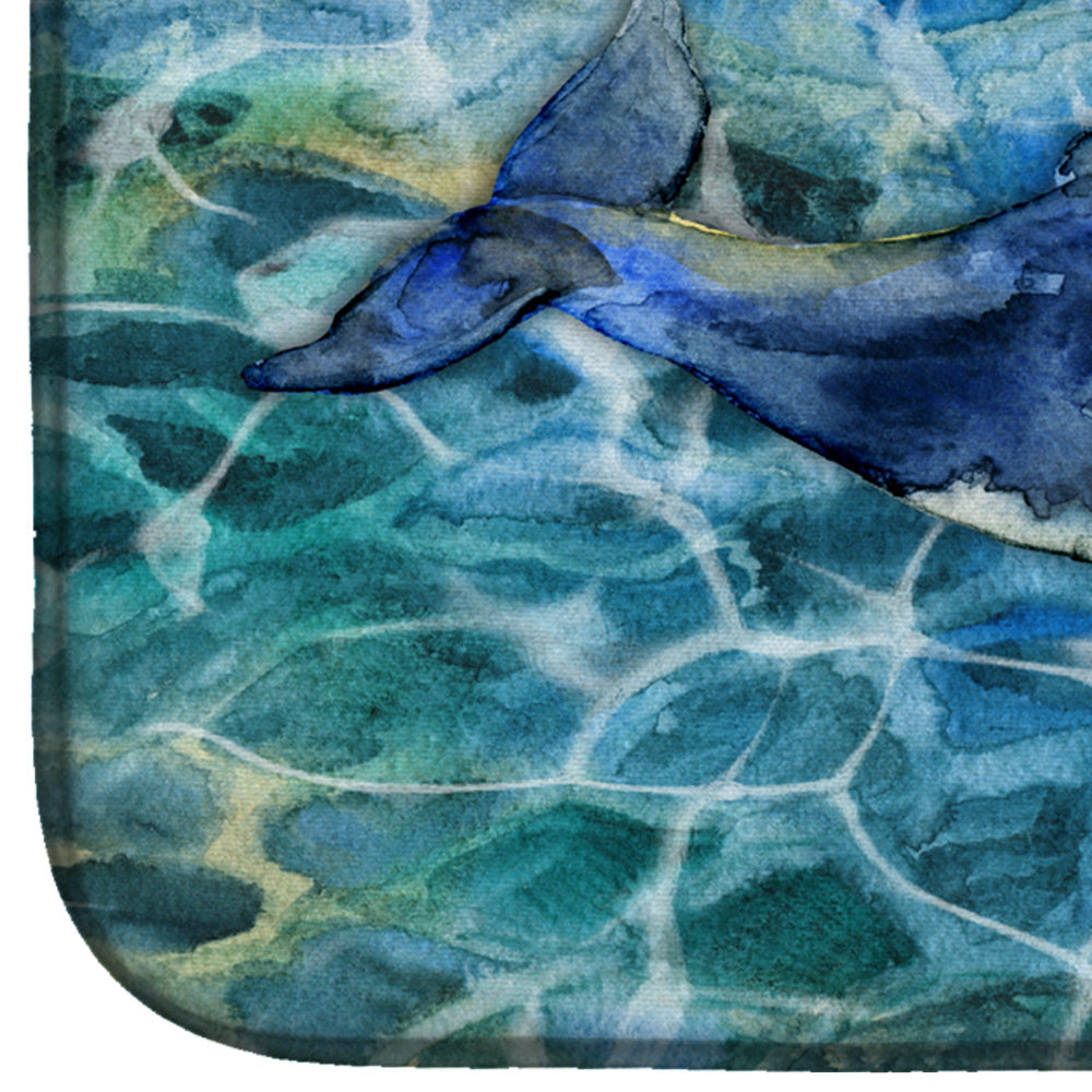 Humpback Whale Dish Drying Mat Absorbent Dish Drying Mat Pad for Kitchen Counter Dish Drainer Mat for Countertop, 14 x 21", Multicolor