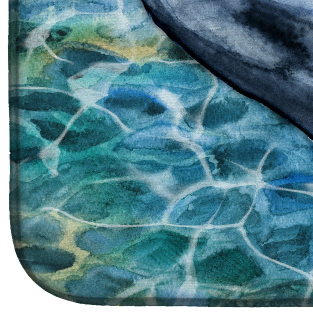 Whale Tail Dish Drying Mat Absorbent Dish Drying Mat Pad for Kitchen Counter Dish Drainer Mat for Countertop, 14 x 21", Multicolor