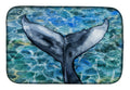 Whale Tail Dish Drying Mat Absorbent Dish Drying Mat Pad for Kitchen Counter Dish Drainer Mat for Countertop, 14 x 21", Multicolor