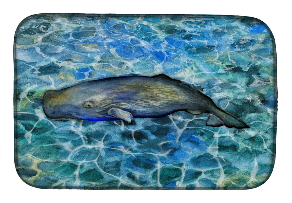 Sperm Whale Cachalot Dish Drying Mat Absorbent Dish Drying Mat Pad for Kitchen Counter Dish Drainer Mat for Countertop, 14 x 21", Multicolor