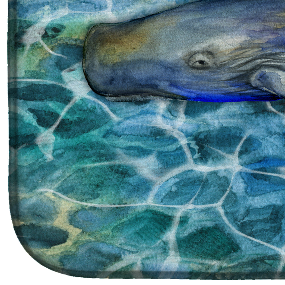 Sperm Whale Cachalot Dish Drying Mat Absorbent Dish Drying Mat Pad for Kitchen Counter Dish Drainer Mat for Countertop, 14 x 21", Multicolor
