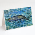 Sperm Whale Cachalot Greeting Cards Pack of 8 Blank Cards with Envelopes Whimsical A7 Size 5x7