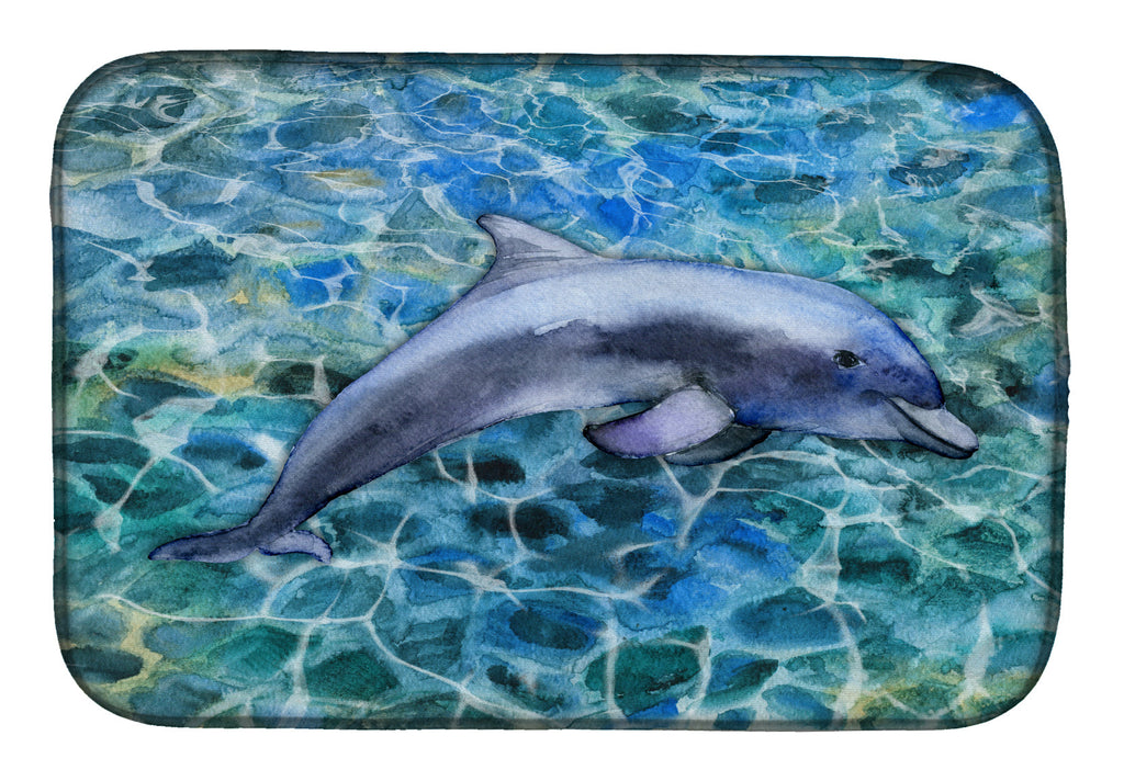 Dolphin Dish Drying Mat Absorbent Dish Drying Mat Pad for Kitchen Counter Dish Drainer Mat for Countertop, 14 x 21", Multicolor