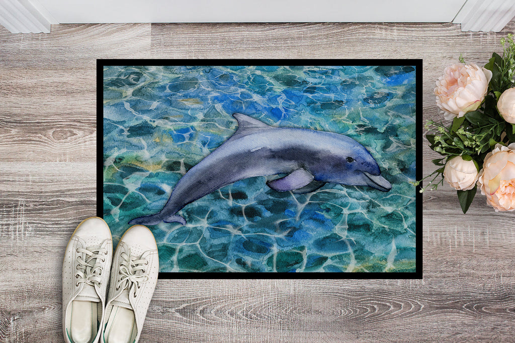 Dolphin Doormat Indoor Outdoor 18H X 27W Front Door Mat Rugs for Entryway, Non Slip Washable