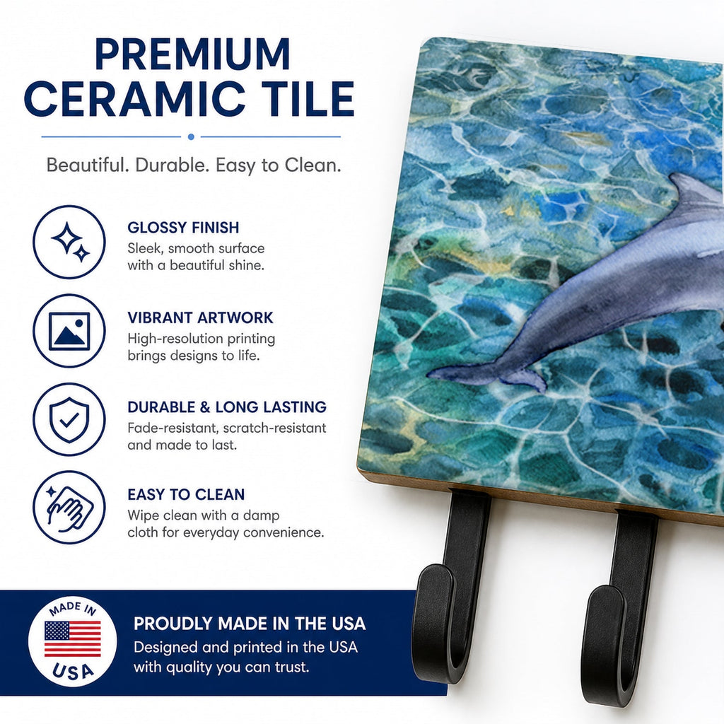 Dolphin Leash or Key Holder Wall Hooks, Coat Rack Wall Mount, for Hanging Keys, Towels, Aprons, Leashes