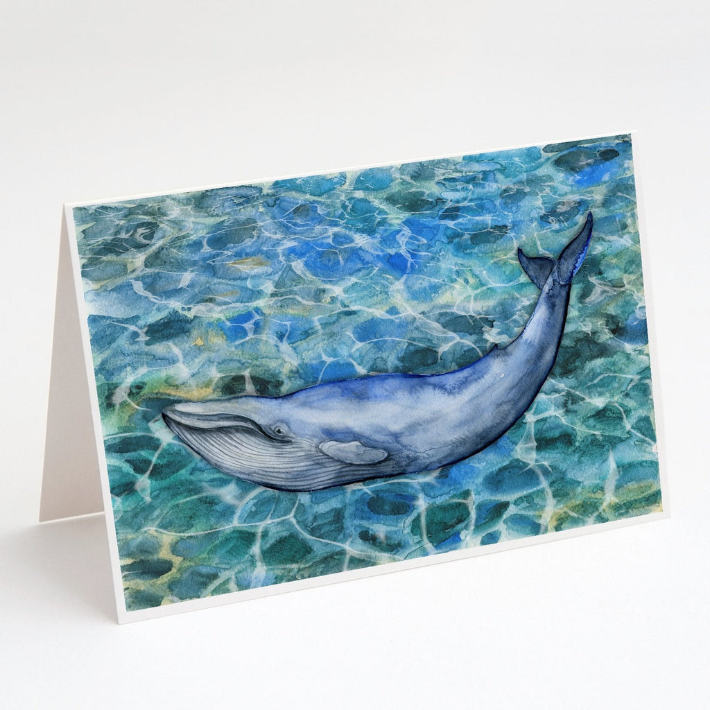 Humpback Whale Greeting Cards Pack of 8 Blank Cards with Envelopes Whimsical A7 Size 5x7