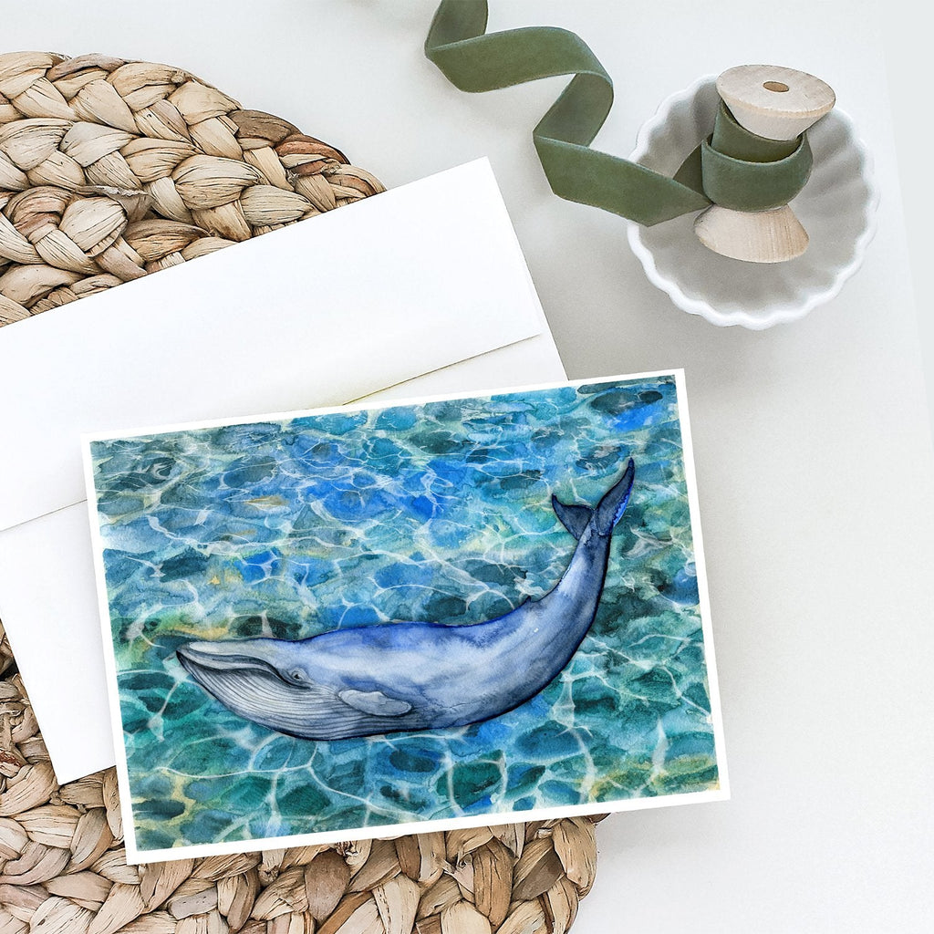 Humpback Whale Greeting Cards Pack of 8 Blank Cards with Envelopes Whimsical A7 Size 5x7
