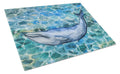Humpback Whale Cutting Board Tempered Glass Kitchen Cutting Surface, Heat Resistant Chopping, Non-Slip Feet, Food Prep & Serving