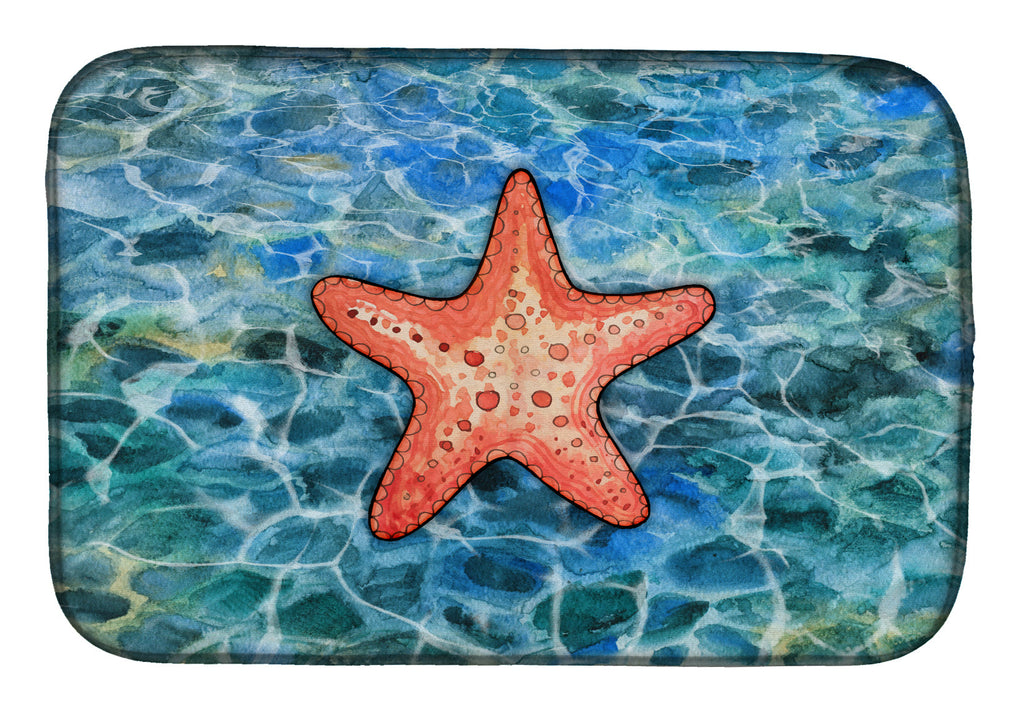 Starfish Dish Drying Mat Absorbent Dish Drying Mat Pad for Kitchen Counter Dish Drainer Mat for Countertop, 14 x 21", Multicolor