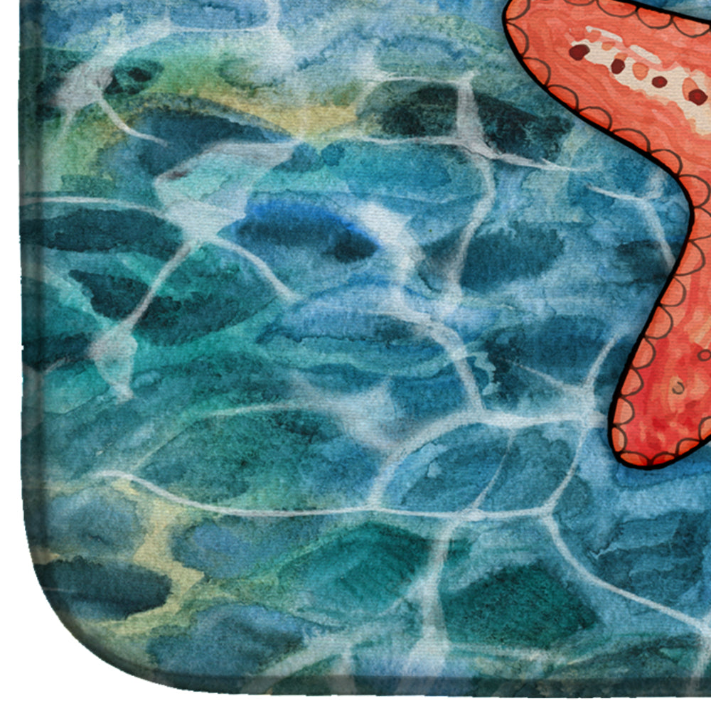 Starfish Dish Drying Mat Absorbent Dish Drying Mat Pad for Kitchen Counter Dish Drainer Mat for Countertop, 14 x 21", Multicolor