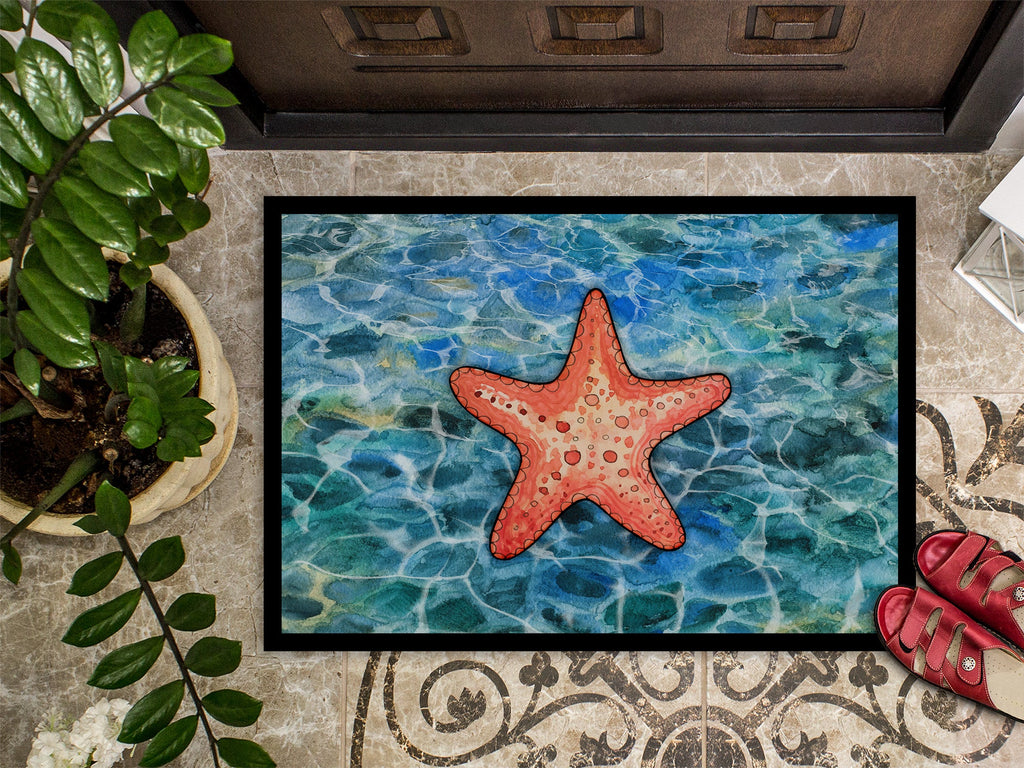 Starfish Doormat Indoor Outdoor 24H X 36W Front Door Mat Rugs for Entryway, Non Slip Washable Low Pile,