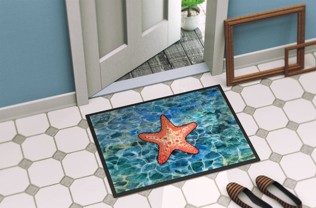 Starfish Doormat Indoor Outdoor 24H X 36W Front Door Mat Rugs for Entryway, Non Slip Washable Low Pile,