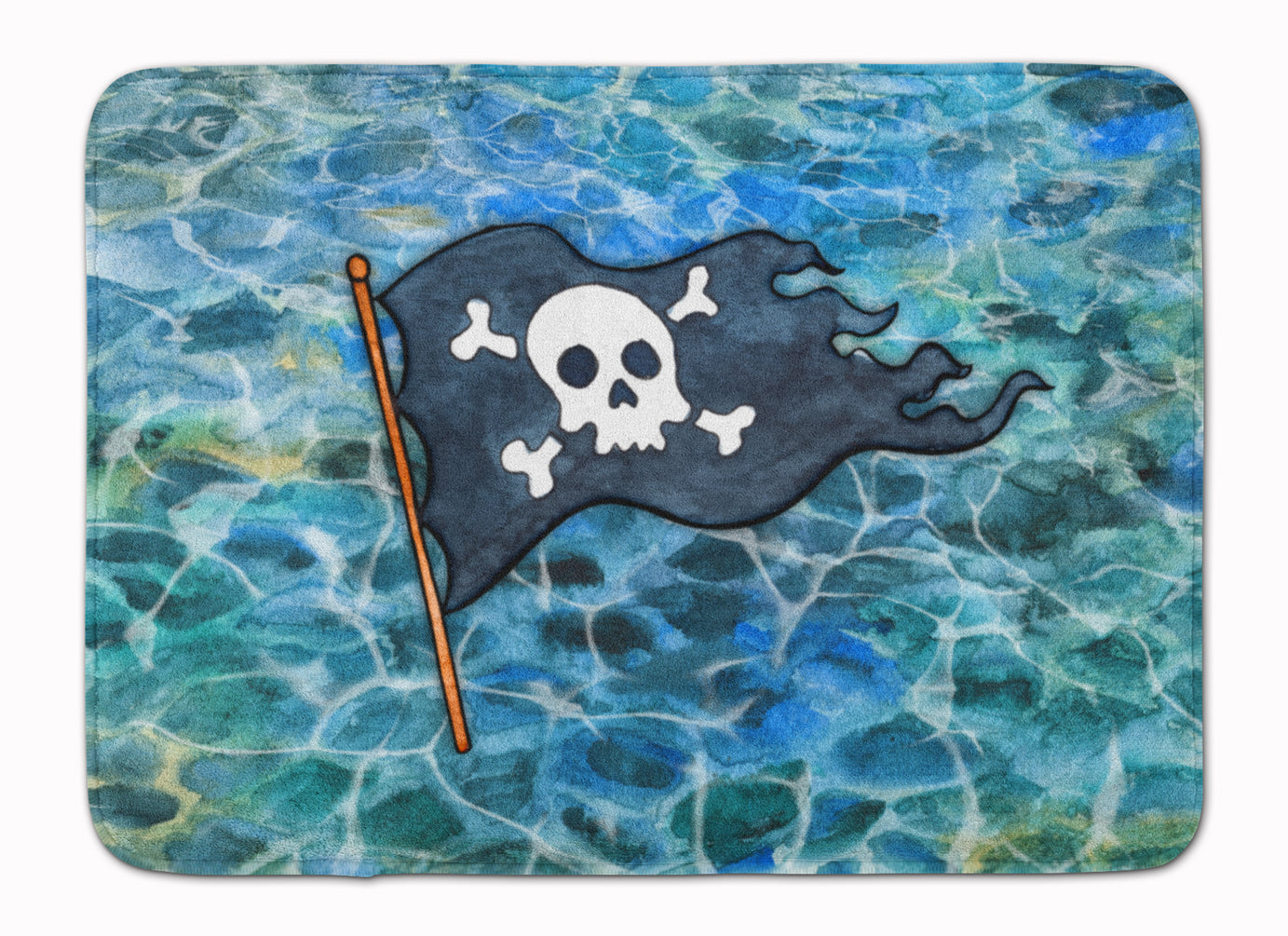 Pirate Flag Memory Foam Kitchen Mat Machine Washable Anti-Fatigue Cushion Comfort Bath or Kitchen Rug