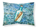 Message in a Bottle Standard Pillowcase Lightweight Super Soft Easy Care Decorative Artwork Pillowcase, Standard