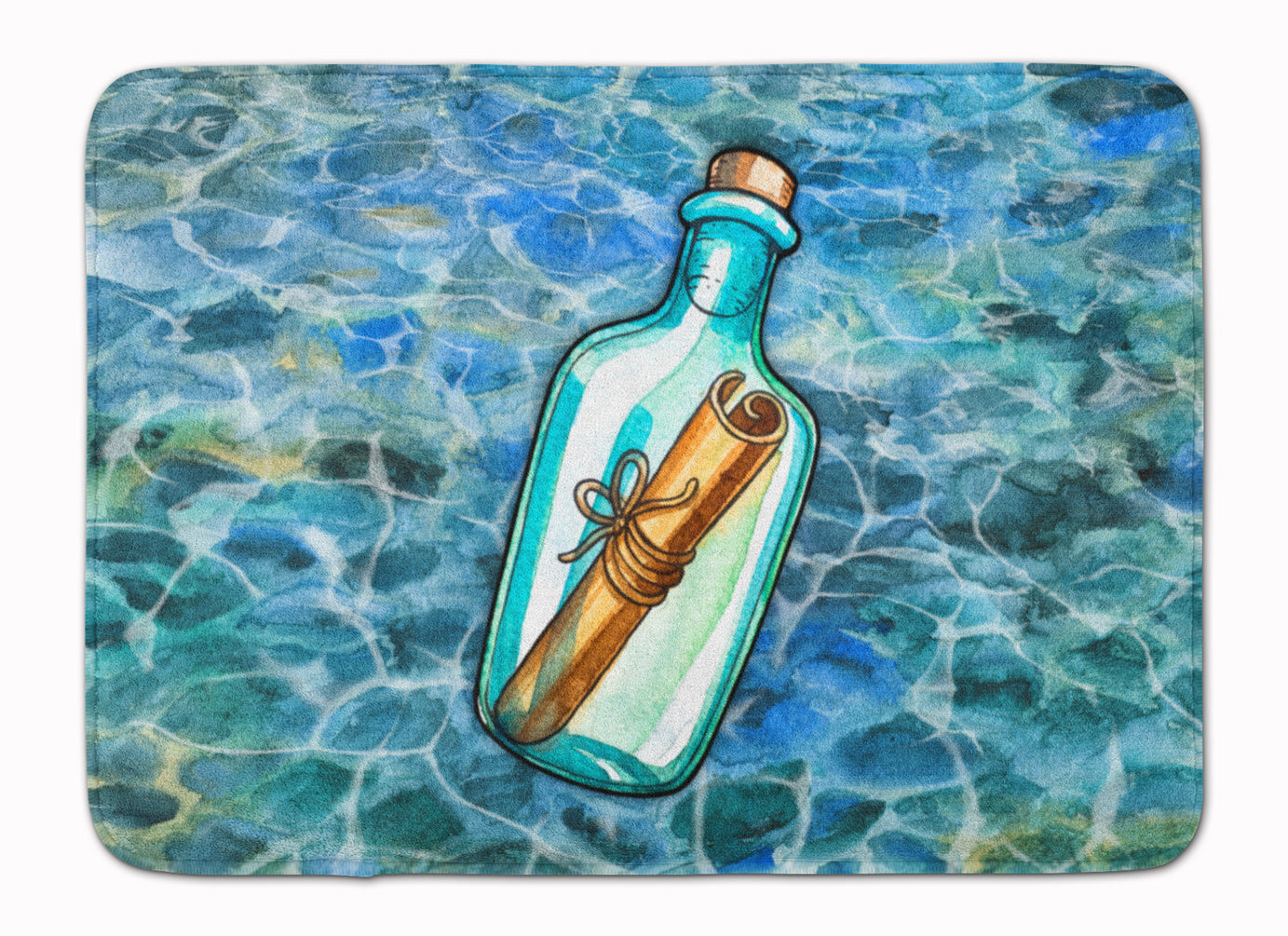 Message in a Bottle Memory Foam Kitchen Mat Machine Washable Anti-Fatigue Cushion Comfort Bath or Kitchen Rug