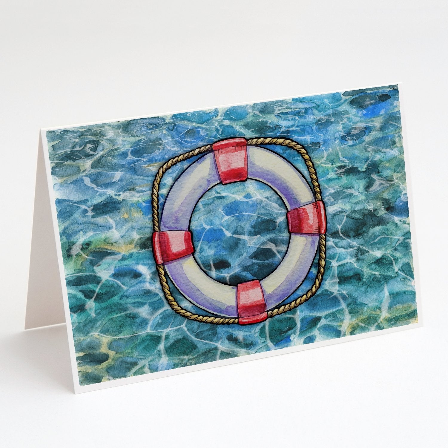 Life Saver Greeting Cards Pack of 8 Blank Cards with Envelopes Whimsical A7 Size 5x7