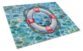Life Saver Cutting Board Tempered Glass Kitchen Cutting Surface, Heat Resistant Chopping, Non-Slip Feet, Food Prep & Serving