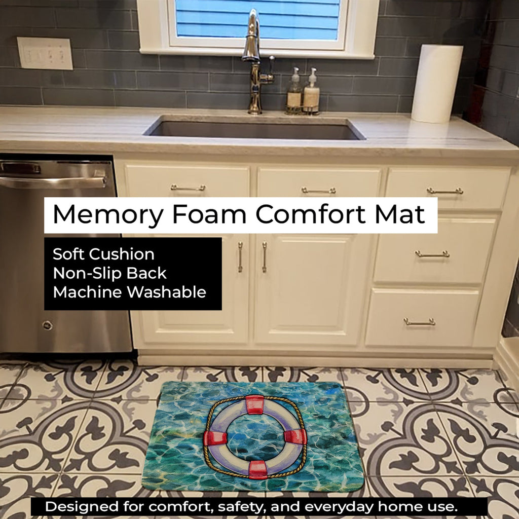 Life Saver Memory Foam Kitchen Mat Machine Washable Anti-Fatigue Cushion Comfort Bath or Kitchen Rug