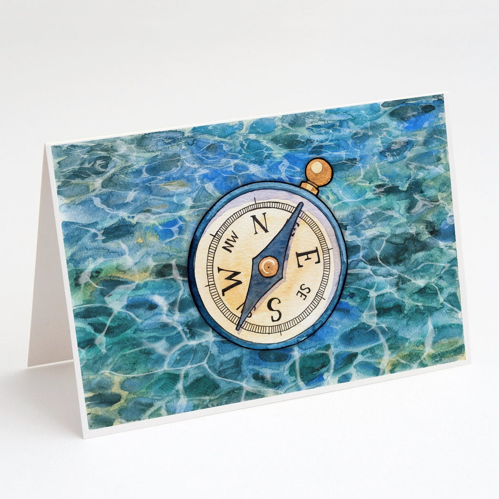 Compass Greeting Cards Pack of 8 Blank Cards with Envelopes Whimsical A7 Size 5x7
