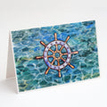 Steering Wheel Helm Greeting Cards Pack of 8 Blank Cards with Envelopes Whimsical A7 Size 5x7