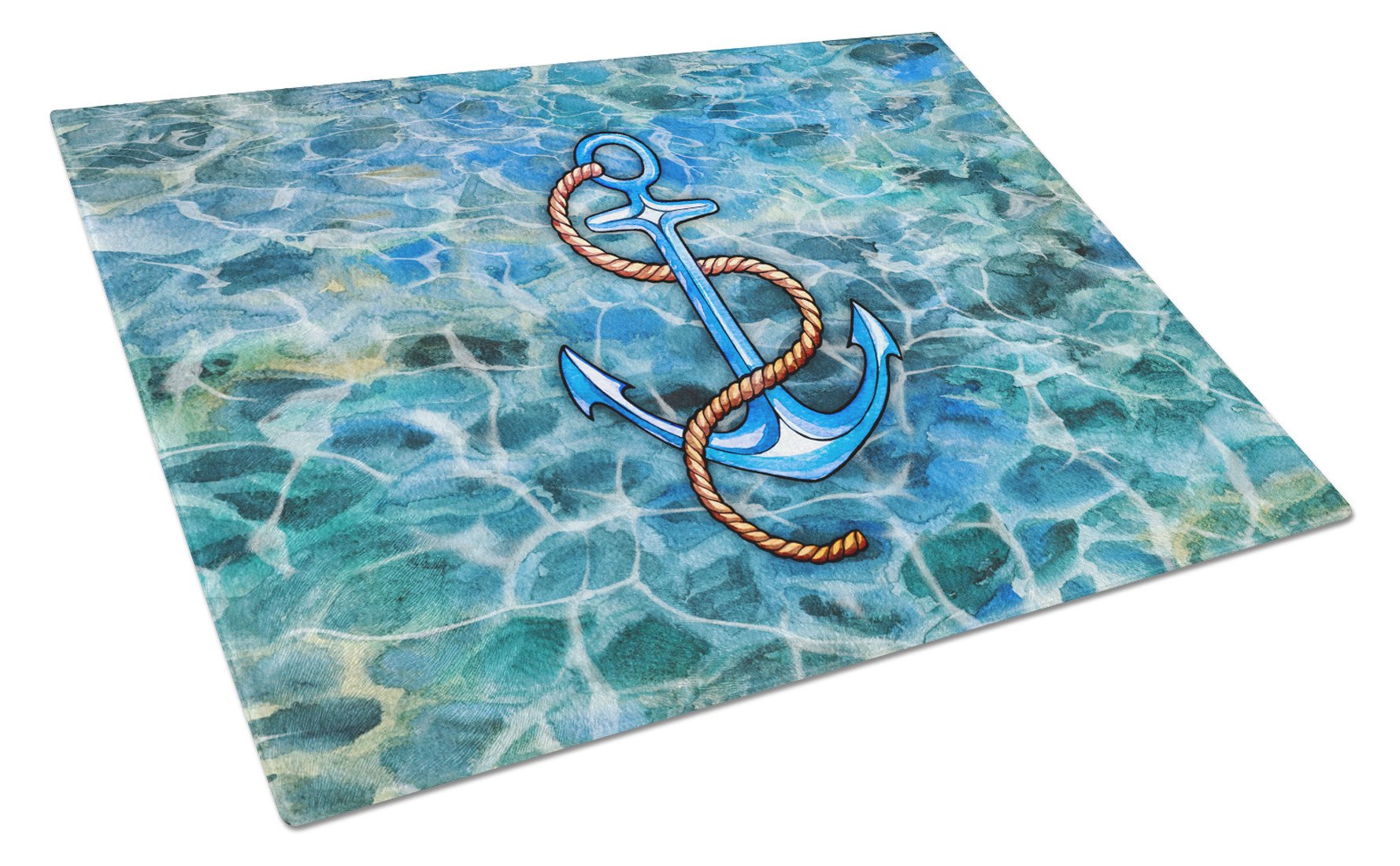 Anchor Cutting Board Tempered Glass Kitchen Cutting Surface, Heat Resistant Chopping, Non-Slip Feet, Food Prep & Serving