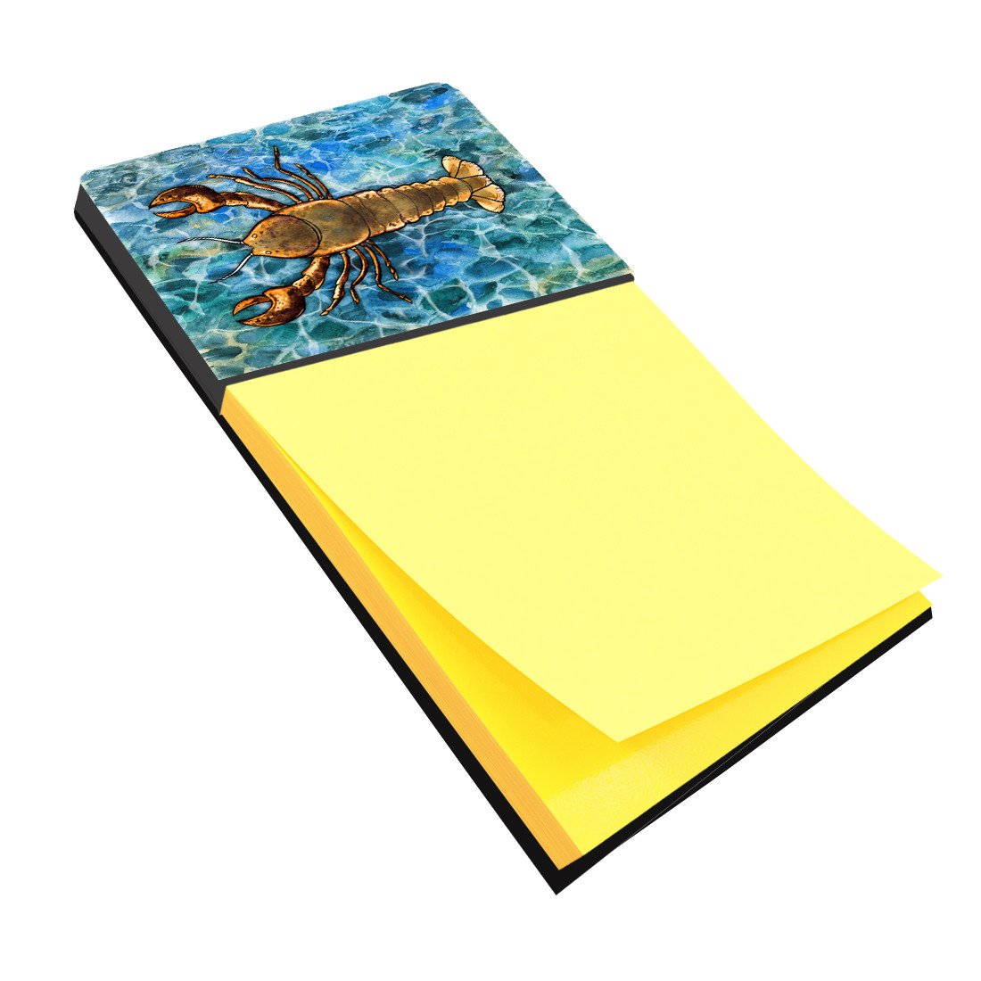 Lobster Watercolor Sticky Note Holder Refillable Dispenser Desk Accessory 3x3 Pad Gift