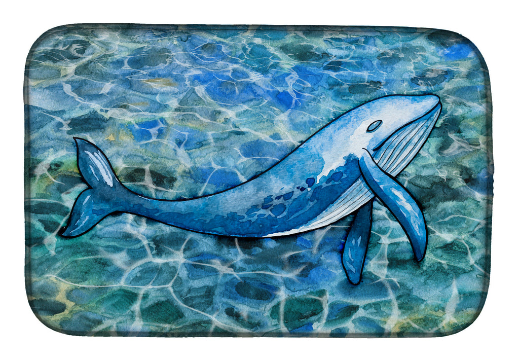 Humpback Whale Dish Drying Mat Absorbent Dish Drying Mat Pad for Kitchen Counter Dish Drainer Mat for Countertop, 14 x 21", Multicolor