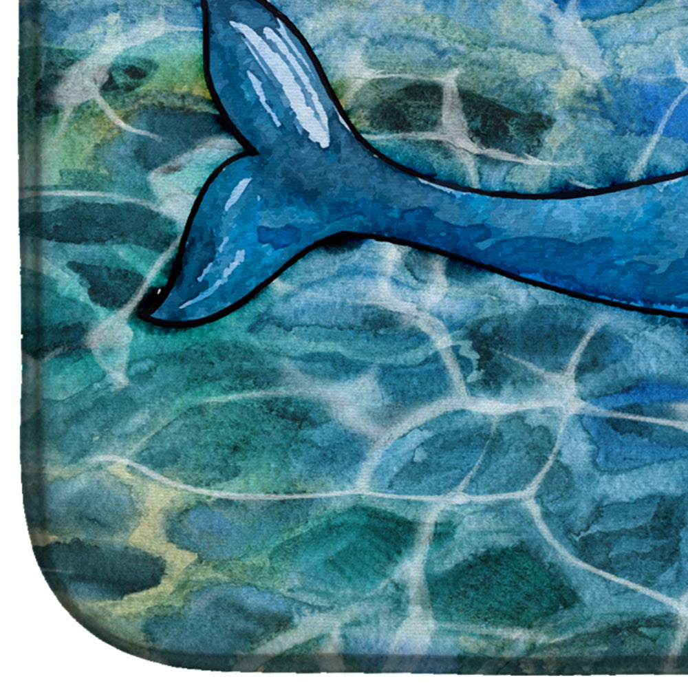 Humpback Whale Dish Drying Mat Absorbent Dish Drying Mat Pad for Kitchen Counter Dish Drainer Mat for Countertop, 14 x 21", Multicolor
