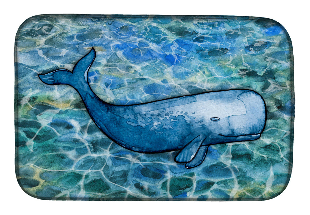 Sperm Whale Cachalot Dish Drying Mat Absorbent Dish Drying Mat Pad for Kitchen Counter Dish Drainer Mat for Countertop, 14 x 21", Multicolor