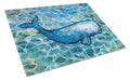 Sperm Whale Cachalot Cutting Board Tempered Glass Kitchen Cutting Surface, Heat Resistant Chopping, Non-Slip Feet, Food Prep & Serving
