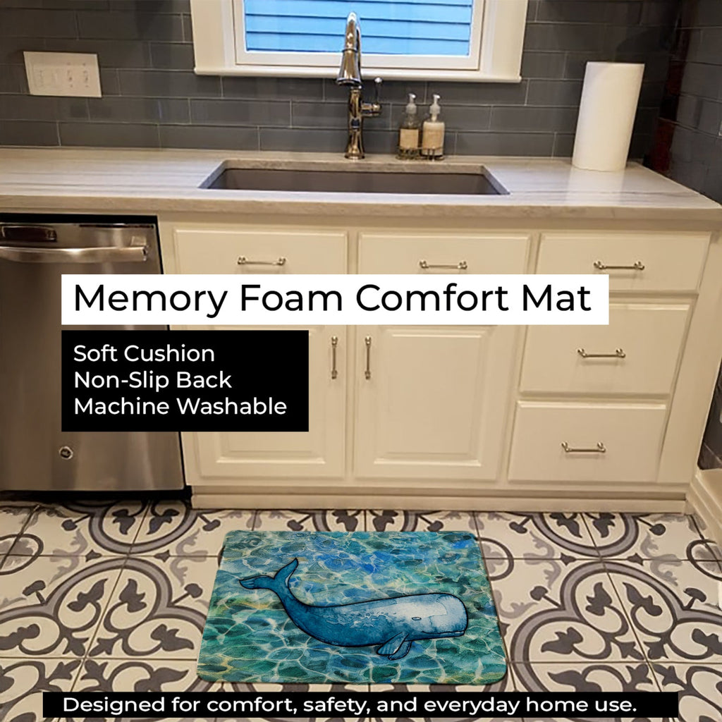 Sperm Whale Cachalot Memory Foam Kitchen Mat Machine Washable Anti-Fatigue Cushion Comfort Bath or Kitchen Rug