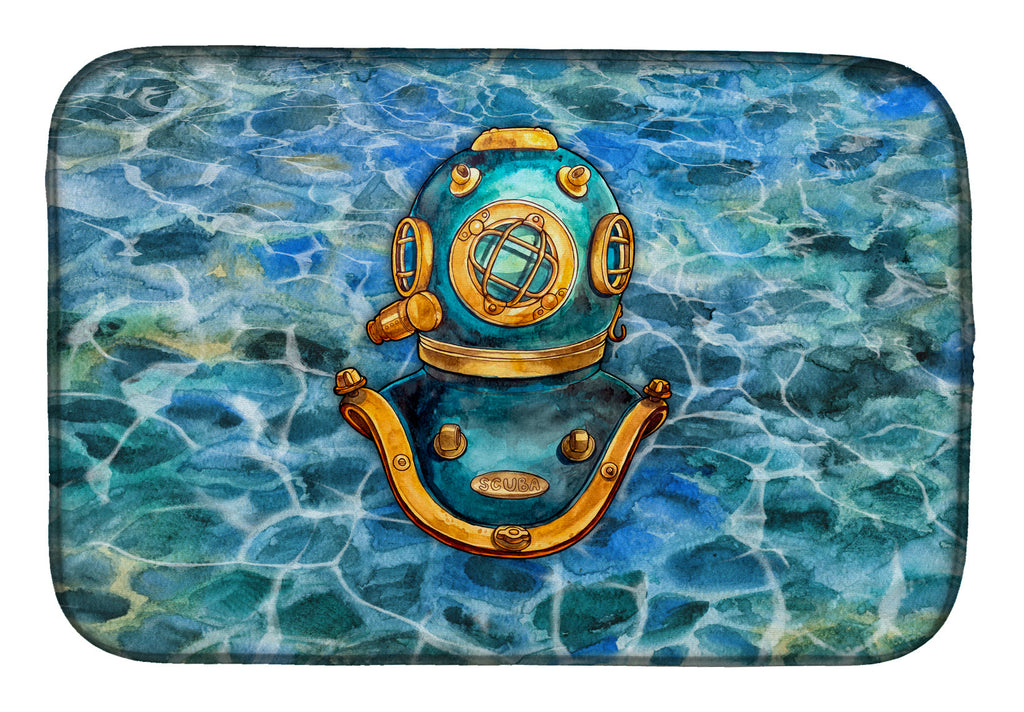 Deep Sea Diving Helmet Dish Drying Mat Absorbent Dish Drying Mat Pad for Kitchen Counter Dish Drainer Mat for Countertop, 14 x 21", Multicolor