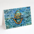 Deep Sea Diving Helmet Greeting Cards Pack of 8 Blank Cards with Envelopes Whimsical A7 Size 5x7