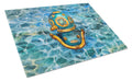 Deep Sea Diving Helmet Cutting Board Tempered Glass Kitchen Cutting Surface, Heat Resistant Chopping, Non-Slip Feet, Food Prep & Serving