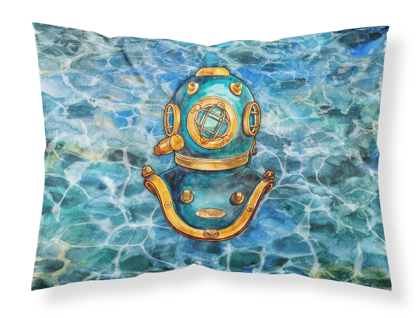 Deep Sea Diving Helmet Standard Pillowcase Lightweight Super Soft Easy Care Decorative Artwork Pillowcase, Standard