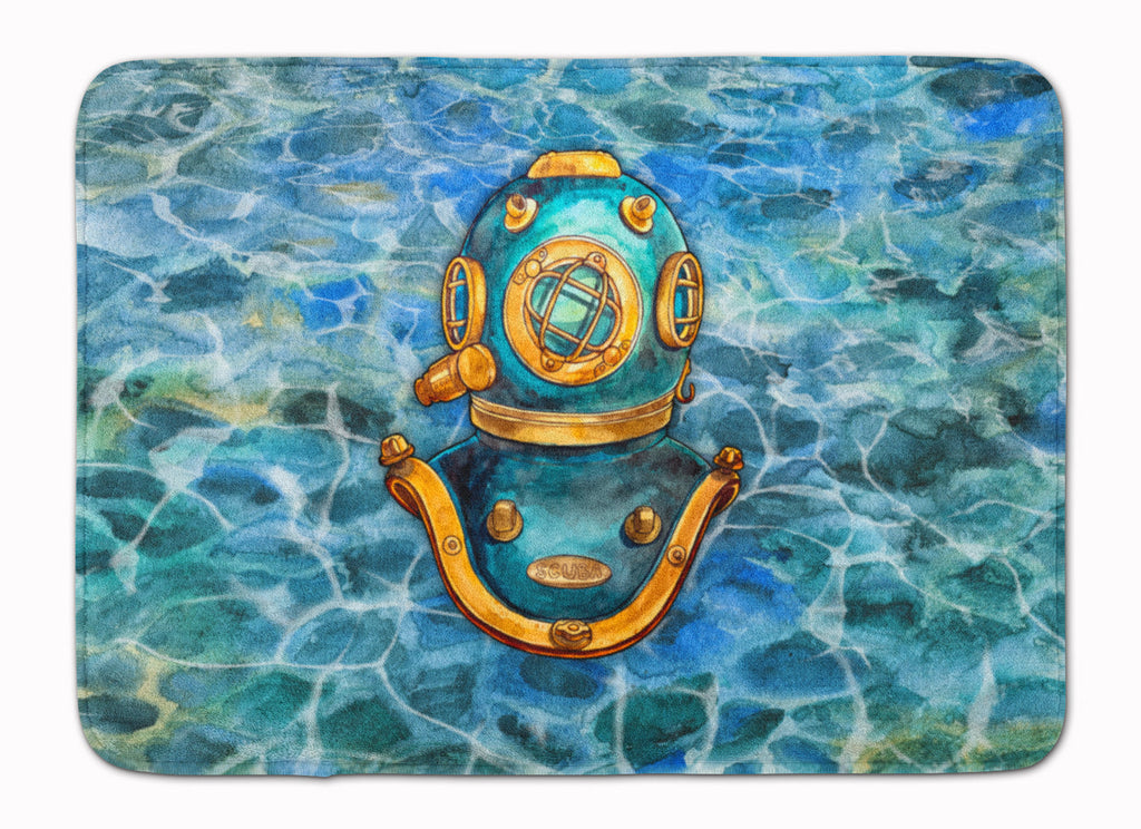 Deep Sea Diving Helmet Memory Foam Kitchen Mat Machine Washable Anti-Fatigue Cushion Comfort Bath or Kitchen Rug