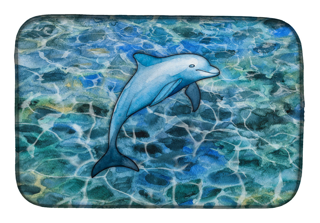 Dolphin Dish Drying Mat Absorbent Dish Drying Mat Pad for Kitchen Counter Dish Drainer Mat for Countertop, 14 x 21", Multicolor