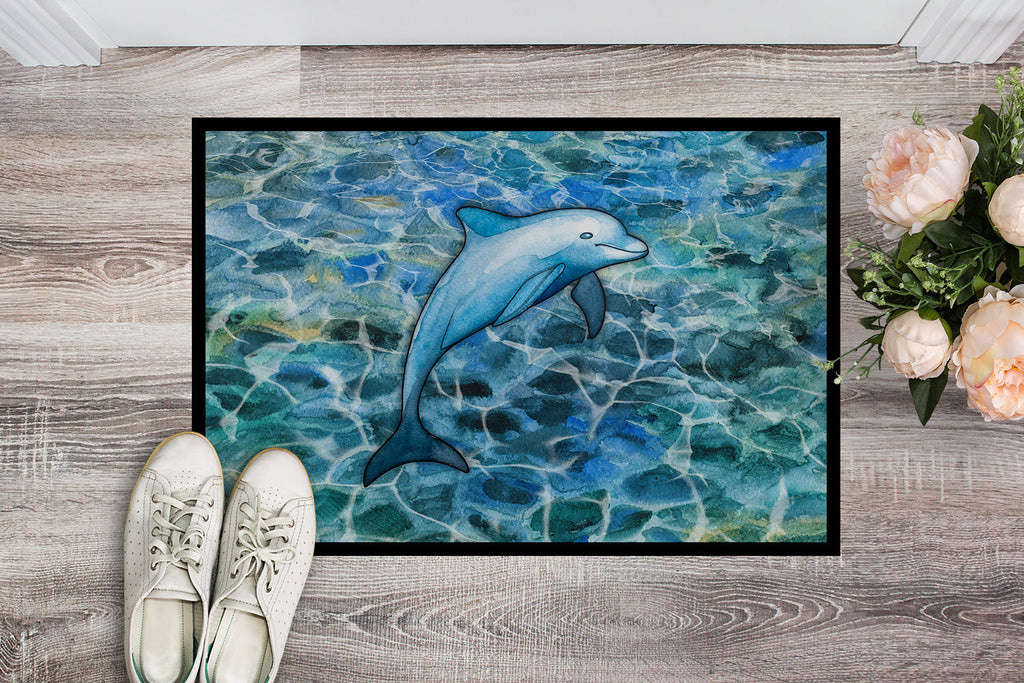 Dolphin Doormat Indoor Outdoor 18H X 27W Front Door Mat Rugs for Entryway, Non Slip Washable