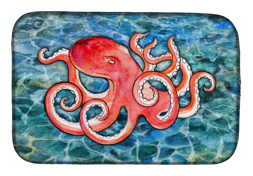Octopus Dish Drying Mat Absorbent Dish Drying Mat Pad for Kitchen Counter Dish Drainer Mat for Countertop, 14 x 21", Multicolor