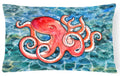 Octopus Decorative Throw Pillow 12x16 Indoor Outdoor Accent Cushion, Fabric Cover with Insert for Sofa, Bed, Porch & Living Room